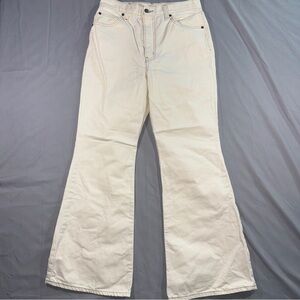 Levi's Ribcage Wide Leg Jeans in Ecru Off-White High Rise Women’s Size 29